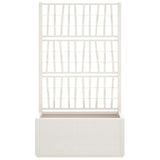 Garden Planter with Trellis White 80x36x140 cm PP 368779