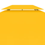 2-Tier Gazebo Top Cover 310 g/m² 4x3 m Yellow 312076