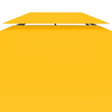 2-Tier Gazebo Top Cover 310 g/m² 4x3 m Yellow 312076