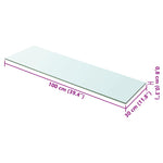 Shelves 2 pcs Panel Glass Clear 100x30 cm 3051586