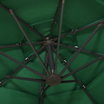 ZNTS 4-Tier Garden Parasol with Aluminium Pole Green 3x3 m 313829