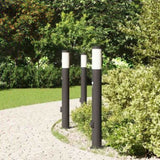 Bollard Lights with Sensor&Outlet 3pcs 80 cm Stainless Steel IP44 4006044