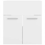 Bathroom Furniture Set High Gloss White Engineered Wood 3071312