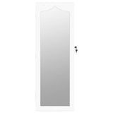 Mirror Jewellery Cabinet Wall Mounted White 37.5x10x106 cm 353226