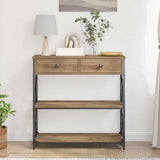 Console Table with Drawer Artisan oak 75 x 28 x 75 cm 863536