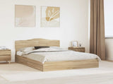Storage Bed with Drawer Sonoma Oak 140 x 190 cm Engineered Wood 3413098