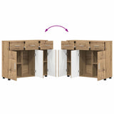 Sideboard with Shelf FLORIN Artisan Oak 88.5 x 30.5 x 73 cm 880320