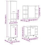 3 Piece Bathroom Furniture Set Artisan Oak Engineered Wood 3328570