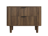 Medieval modern style groove decorative cabinet, walnut storage box, with two drawers for large W6296P540571