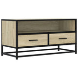 TV Cabinet Sonoma Oak 80x34.5x40 cm Engineered Wood and Metal 848810