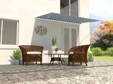 Retractable Awning 250x150 cm Blue and White 143748