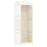 152187 Garden Shed White 55x52x174,5 cm Solid Wood Fir