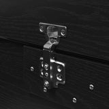 Storage Bed Frame Black Oak 120 x 200 cm Engineered Wood 3335366