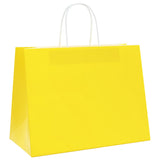 ZNTS Paper Bags 250 pcs with Handles Yellow 32x17x25 cm 4101789