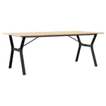 ZNTS Dining Table Y-Frame 200x100x75 cm Solid Wood Pine and Steel 3282723