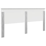 Headboard with Headboard Grey Sonoma 200 cm Engineered wood 887721