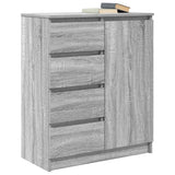 Sideboard with Drawers Grey Sonoma 71x35x84 cm Engineered Wood 861585
