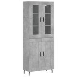 Highboard Concrete Grey 69,5x34x180 cm Engineered Wood 3198357