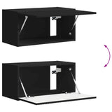 TV Cabinet Set 2 pcs Black Engineered Wood 3408971