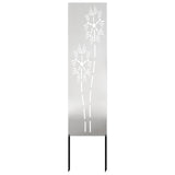 Garden Privacy Screen Silver 32 x 140 cm Stainless steel 876214