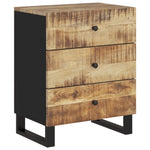 ZNTS Bedside Cabinet 50x33x62 cm Solid Wood Mango&Engineered Wood 350660