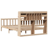 Bookcase Bed without Mattress 150x200 cm King Solid Wood Pine 3321745
