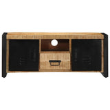 TV Cabinet 100x30x40 cm Solid Rough Wood Mango 4013589
