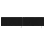 TV Wall Cabinet 2 pcs Black Oak 80 x 35 x 31 cm Engineered Wood 863109