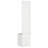 Garden Privacy Screen White 32 x 150 cm Cold-rolled steel 876386