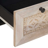 Bedside Cabinet Beige 50 x 33 x 62 cm Solid Acacia wood 4018125