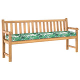 ZNTS Pallet Cushion for Bench Leaf Pattern 200x40x8 cm Oxford Fabric 42001686