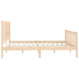 Bed Frame without Mattress 200x200 cm Solid Wood 3106853
