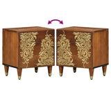 Bedside Cabinet with Door 2 pcs Honey Brown 40 x 33 x 46 cm 4018733