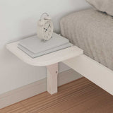 Bed Frame with Side Tables White 100 x 210 cm Solid Pine Wood 873224