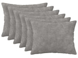 Cushion with Pillow HEERLEN 6 pcs Light Grey Microfiber Fleece 926630