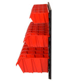 26 Piece Workshop Shelf Set Red and Black 77x39cm Polypropylene 152204