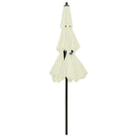 3-Tier Garden Parasol with Aluminium Pole Sand 2.5 m 313860