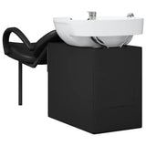 Shampoo Chair Manual Black and White 63 x 141 x 92 cm PVC 42009072
