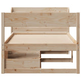 Bed Frame without Mattress 90x190 cm Single Solid Wood Pine 3307143