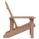 Garden Chair Brown HDPE and Stainless Steel Medium 318639