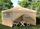 Party Tent Folding Beige 292 x 292 x 315 cm Oxford Fabric 42023566