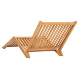 Sun Lounger Teak Teak hardwood Standard Collapsible Sun Lounger 316152