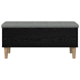 Storage Bench with Cushion Black Oak 102 x 42 x 46 cm 8017751