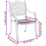 Garden Chair 2 pcs Green 56 x 55 x 92.5cm Aluminium 42002377