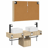 Bathroom Cabinet Set 4 pcs Sonoma Oak Engineered Wood 3406305