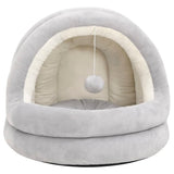 Cat Bed 50x50x45 cm Grey and Cream 171398