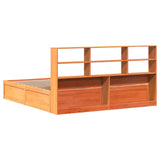 Bed Frame without Mattress Wax Brown 200x200 cm Solid Wood Pine 3323445