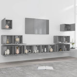 8 Piece TV Cabinet Set Grey Sonoma Engineered Wood 3120291