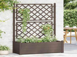 Garden Planter with Trellis 100x43x142 cm PP Mocha 313984