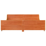 Bed Frame without Mattress Wax Brown 200x200 cm Solid Wood Pine 3302272